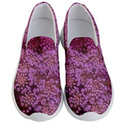 Pink Queen Anne s Lace Landscape Men s Lightweight Slip Ons by okhismakingart