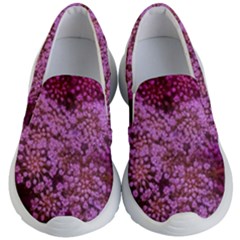 Pink Queen Anne s Lace Landscape Kids  Lightweight Slip Ons by okhismakingart