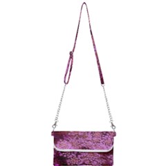 Pink Queen Anne s Lace Landscape Mini Crossbody Handbag