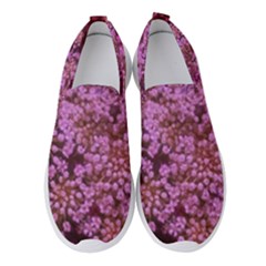 Pink Queen Anne s Lace Landscape Women s Slip On Sneakers