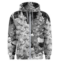 Black And White Christmas Men s Zipper Hoodie by okhismakingart