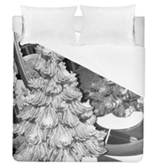 Black And White Christmas Duvet Cover (queen Size) by okhismakingart