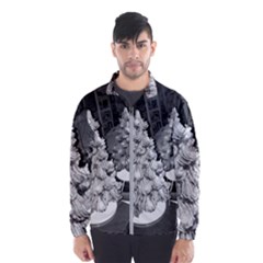 Black And White Christmas Men s Windbreaker by okhismakingart