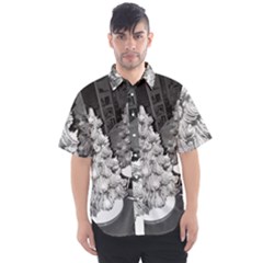 Black And White Christmas Men s Short Sleeve Shirt