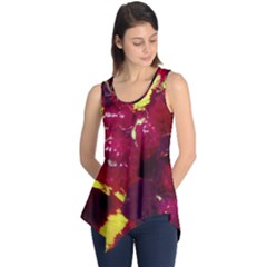 Sunflower And Cockscomb Sleeveless Tunic by okhismakingart