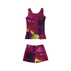 Sunflower And Cockscomb Kids  Boyleg Swimsuit