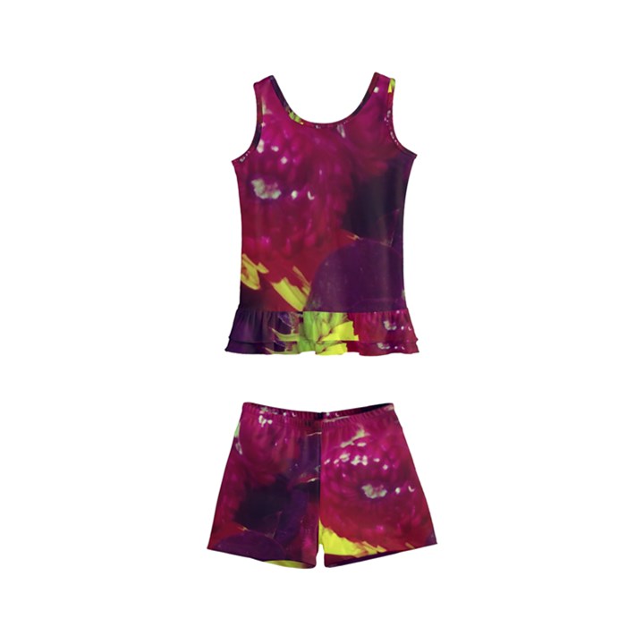 Sunflower and Cockscomb Kids  Boyleg Swimsuit