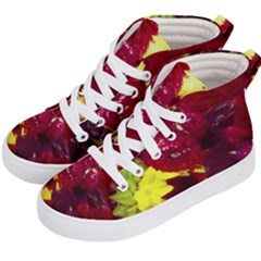 Sunflower And Cockscomb Kids  Hi-top Skate Sneakers by okhismakingart