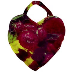 Sunflower And Cockscomb Giant Heart Shaped Tote