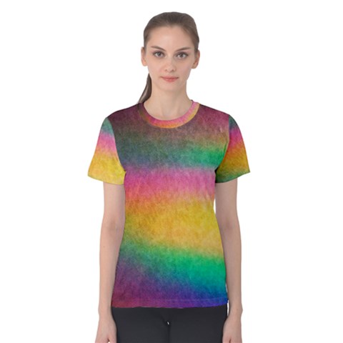 Rainbow Streaks Women s Cotton Tee by okhismakingart