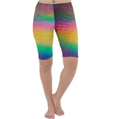 Rainbow Streaks Cropped Leggings  by okhismakingart