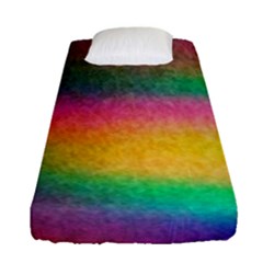 Rainbow Streaks Fitted Sheet (single Size) by okhismakingart