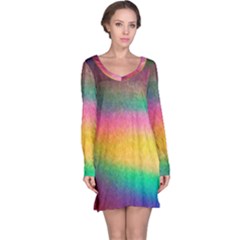 Rainbow Streaks Long Sleeve Nightdress by okhismakingart