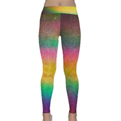 Rainbow Streaks Classic Yoga Leggings by okhismakingart