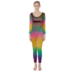 Rainbow Streaks Long Sleeve Catsuit by okhismakingart