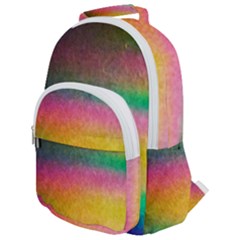 Rainbow Streaks Rounded Multi Pocket Backpack by okhismakingart