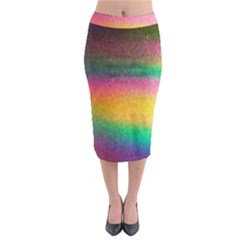 Rainbow Streaks Midi Pencil Skirt by okhismakingart