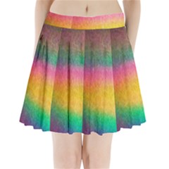 Rainbow Streaks Pleated Mini Skirt by okhismakingart