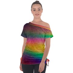 Rainbow Streaks Tie-up Tee