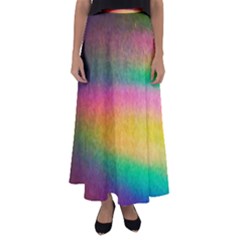 Rainbow Streaks Flared Maxi Skirt by okhismakingart