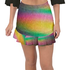 Rainbow Streaks Fishtail Mini Chiffon Skirt by okhismakingart