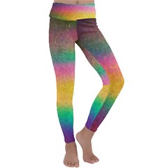 Rainbow Streaks Kids  Lightweight Velour Classic Yoga Leggings