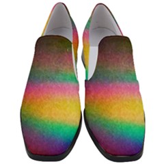 Rainbow Streaks Slip On Heel Loafers