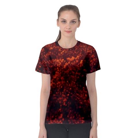 Red Goldenrod Women s Sport Mesh Tee by okhismakingart