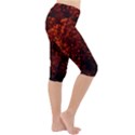 Red Goldenrod Lightweight Velour Cropped Yoga Leggings View3