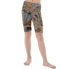 Shell Fossil Kids  Mid Length Swim Shorts by okhismakingart