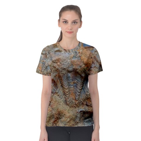 Shell Fossil Women s Sport Mesh Tee by okhismakingart