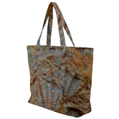 Shell Fossil Zip Up Canvas Bag