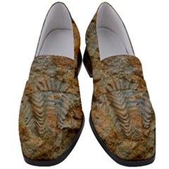 Shell Fossil Women s Chunky Heel Loafers