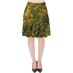 Yellow Goldrenrod Velvet High Waist Skirt by okhismakingart