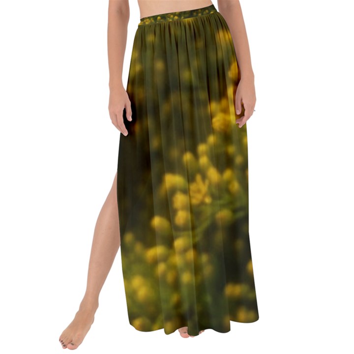 Yellow Goldrenrod Maxi Chiffon Tie-Up Sarong