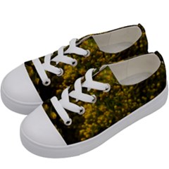 Yellow Goldrenrod Kids  Low Top Canvas Sneakers by okhismakingart