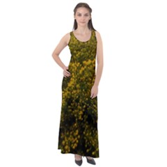 Yellow Goldrenrod Sleeveless Velour Maxi Dress