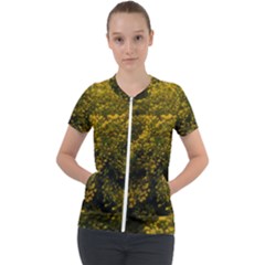 Yellow Goldrenrod Short Sleeve Zip Up Jacket