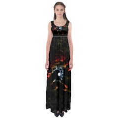 Moon Supernova Empire Waist Maxi Dress by okhismakingart