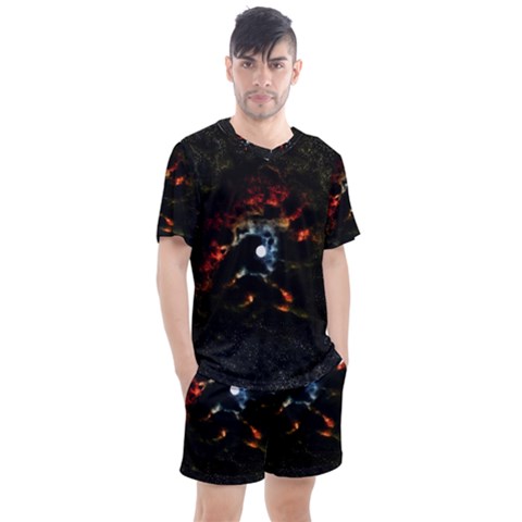 Moon Supernova Men s Mesh Tee And Shorts Set by okhismakingart