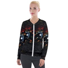 Moon Supernova Velour Zip Up Jacket