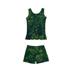 Green Goldenrod Kids  Boyleg Swimsuit