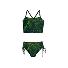 Green Goldenrod Girls  Tankini Swimsuit by okhismakingart