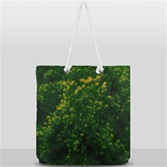 Green Goldenrod Full Print Rope Handle Tote (large) by okhismakingart