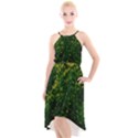 Green Goldenrod High-Low Halter Chiffon Dress  View1