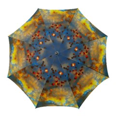 Football Fireworks Golf Umbrellas by okhismakingart