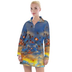 Football Fireworks Women s Hoodie Dress