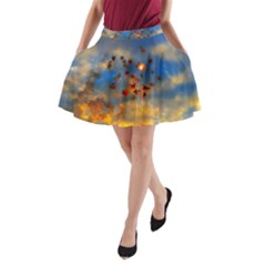 Football Fireworks A-line Pocket Skirt by okhismakingart