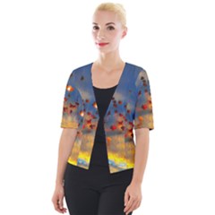 Football Fireworks Cropped Button Cardigan by okhismakingart