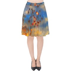 Football Fireworks Velvet High Waist Skirt by okhismakingart